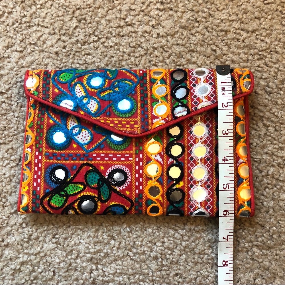 Boho/Ethnic Handmade Clutch Crossbody Bag - Picture 6 of 6